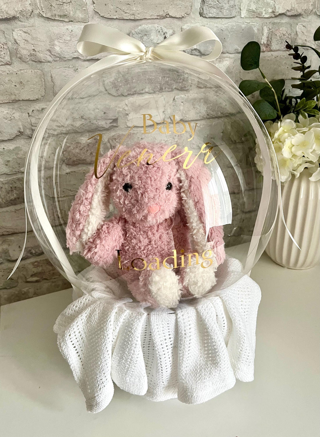 Baby Bunny Rabbit Teddy Balloon Gift