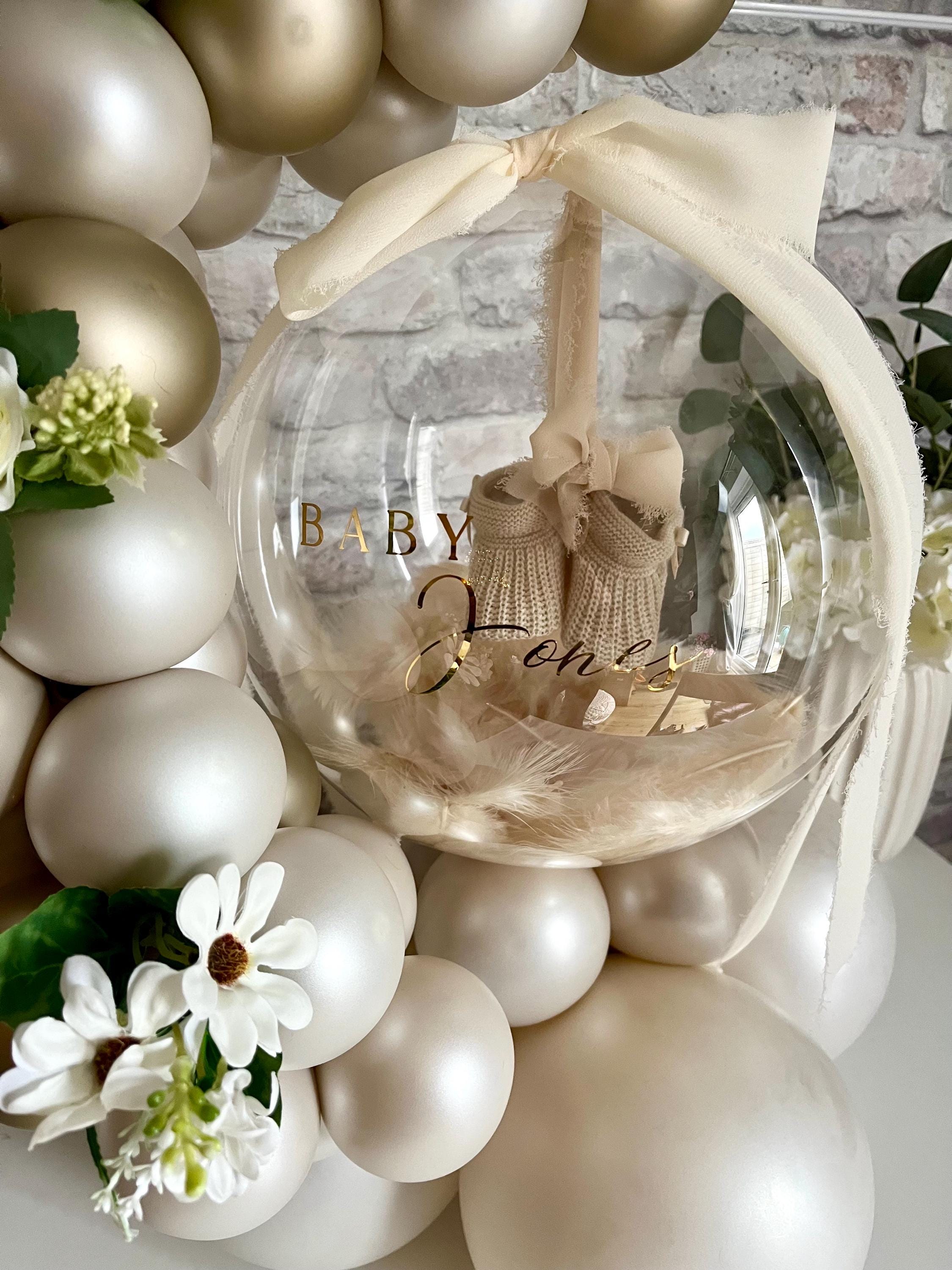 Personalised Baby Shower & New Baby Bootees Bubble Hug