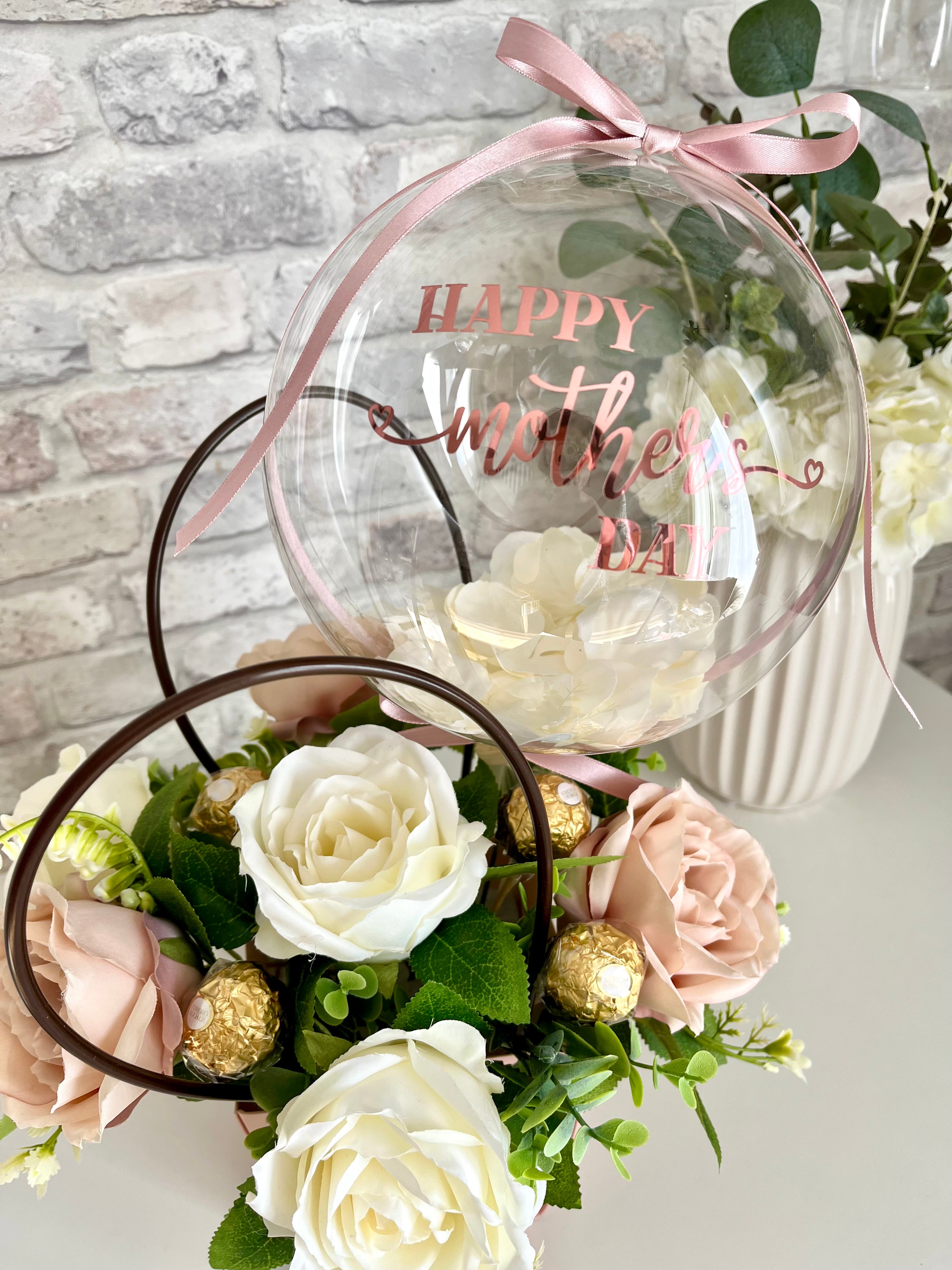 Mothers Day Flower Balloon Bucket