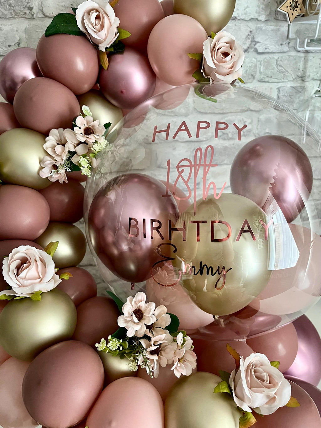 Personalised Birthday Balloon Bubble Hug Garland