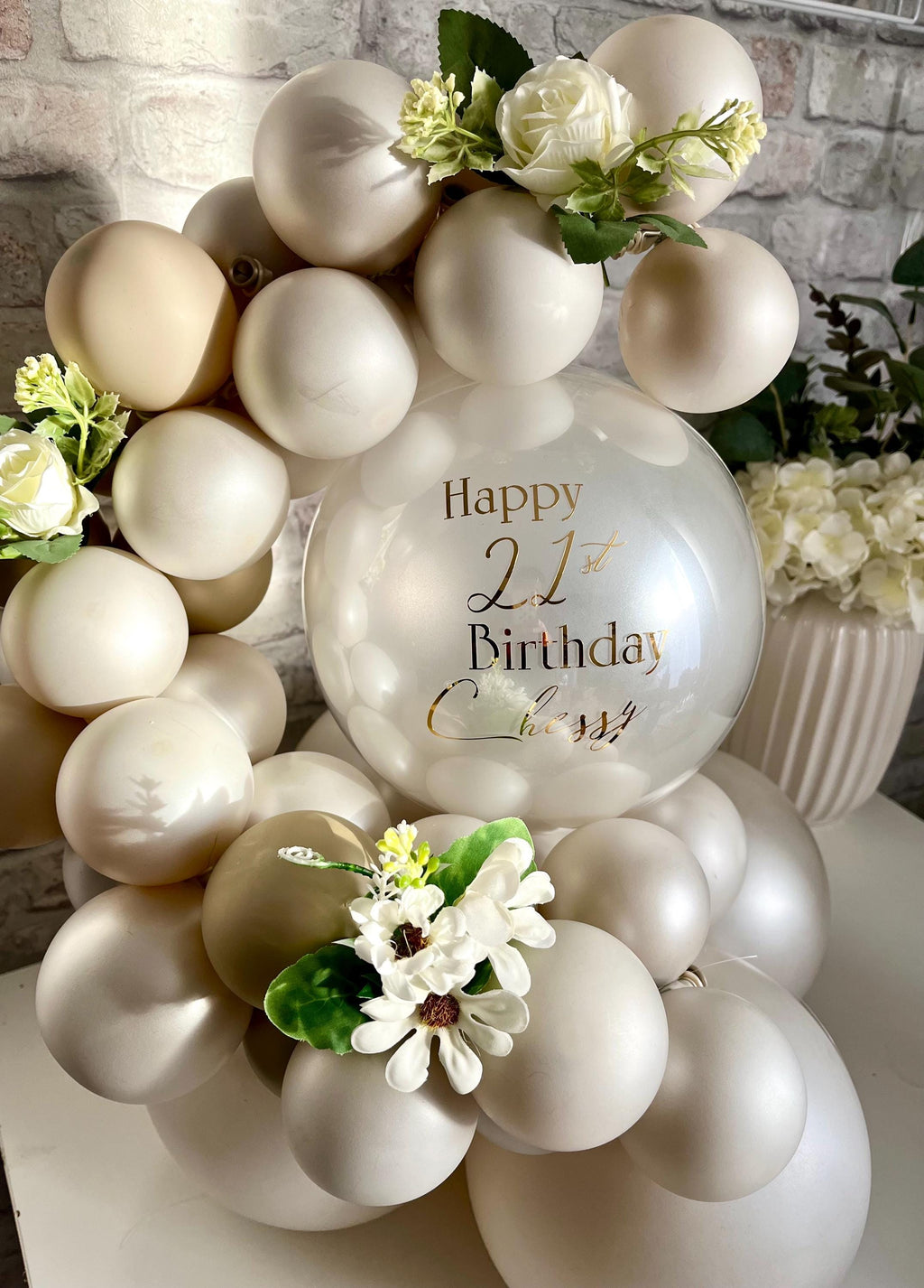 Personalised Special Occassion Pearl Balloon Bubble Hug