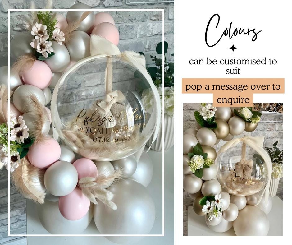 Personalised Baby Shower & New Baby Bootees Bubble Hug