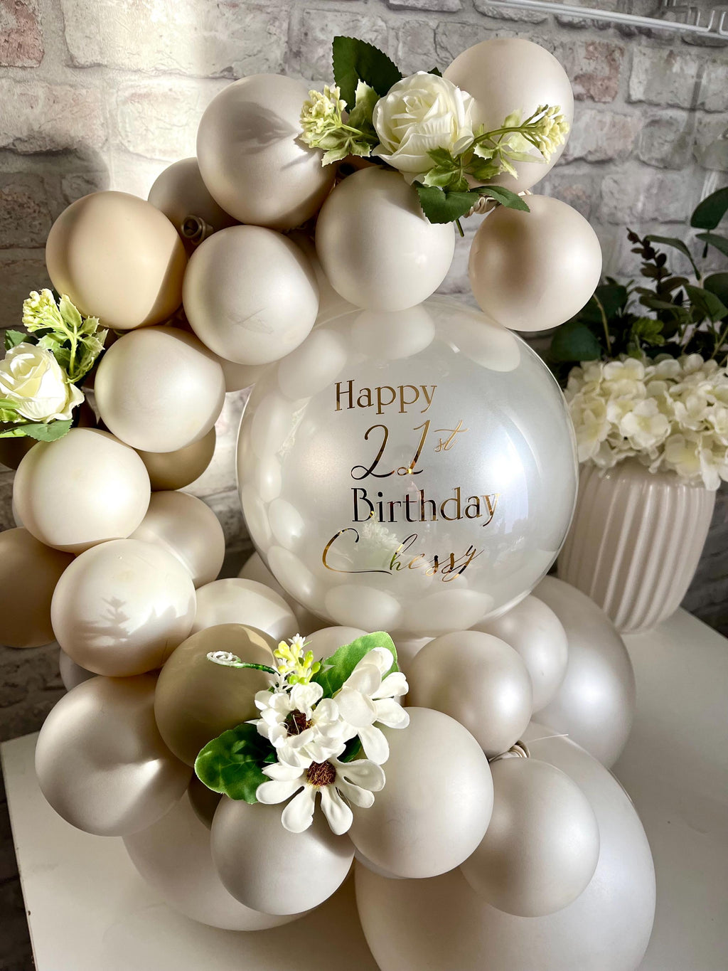 Personalised Special Occassion Pearl Balloon Bubble Hug