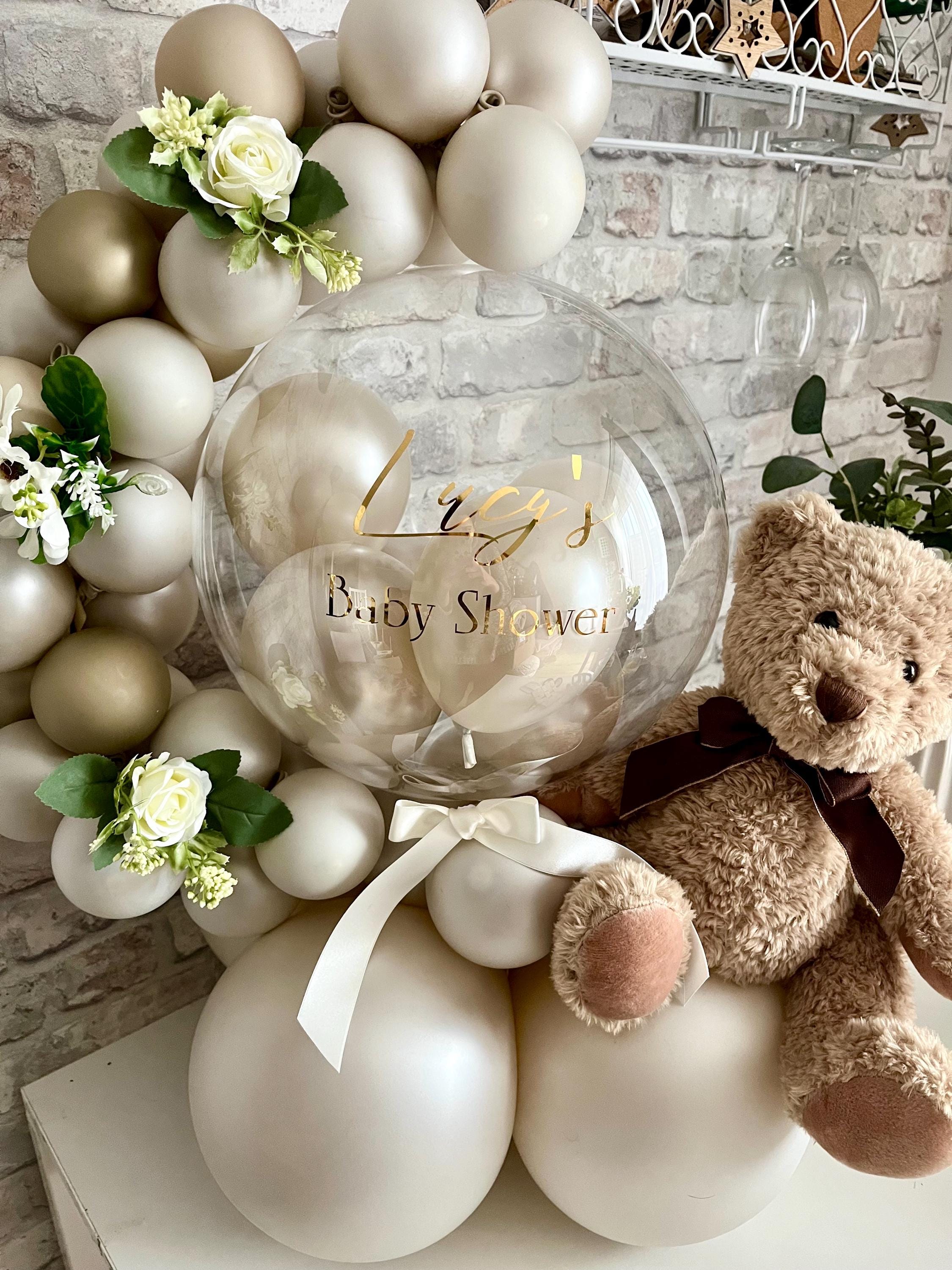 Personalised Large Baby Shower Teddy Bear Balloon Garland Centre Piece