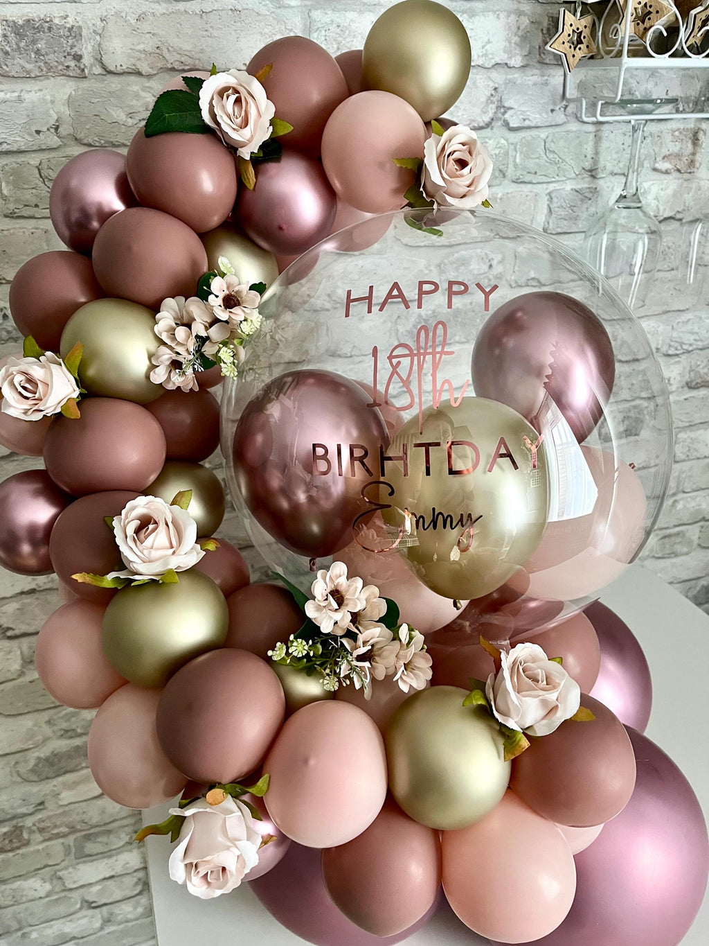 Personalised Birthday Balloon Bubble Hug Garland