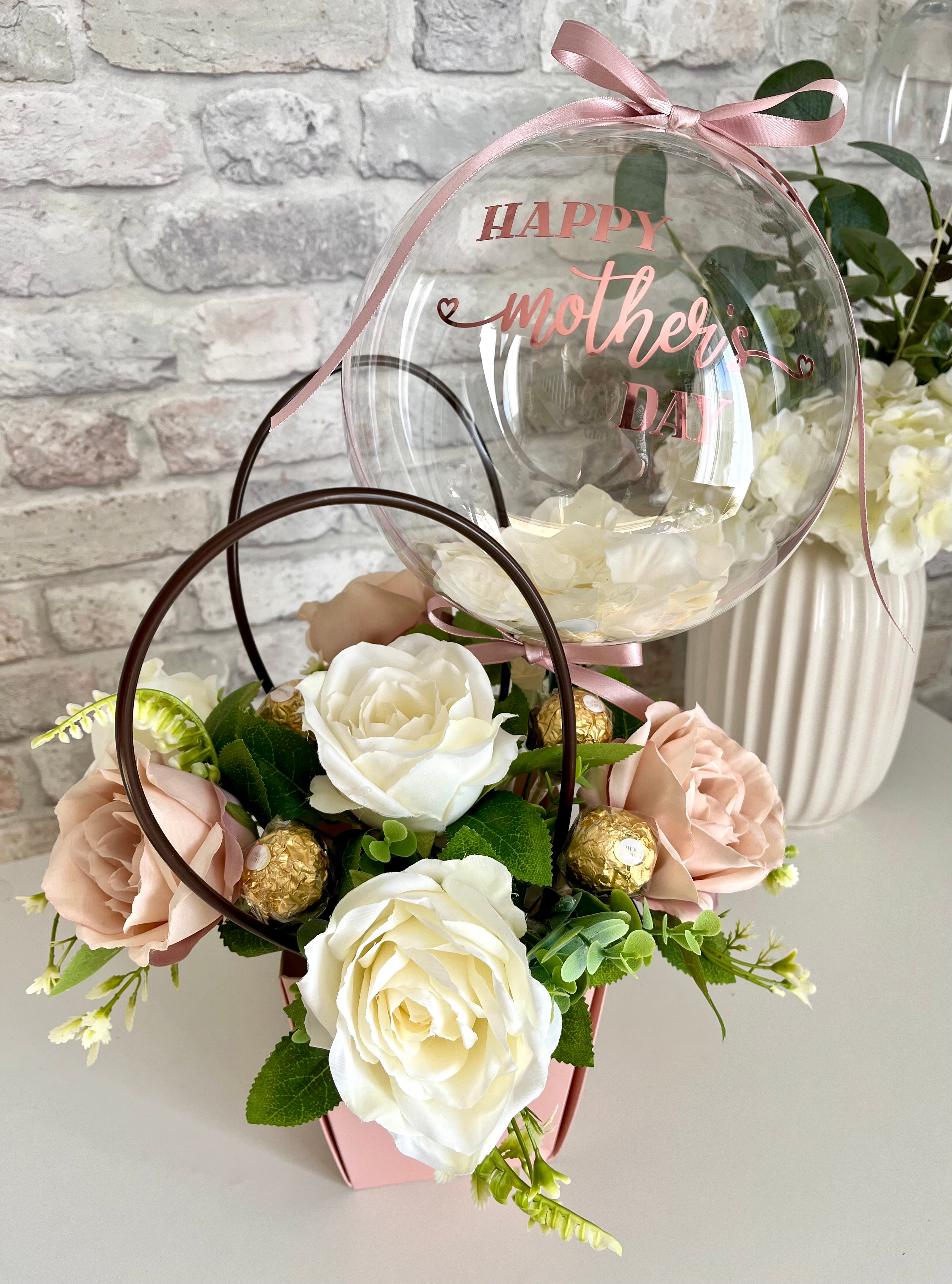 Mothers Day Flower Balloon Bucket