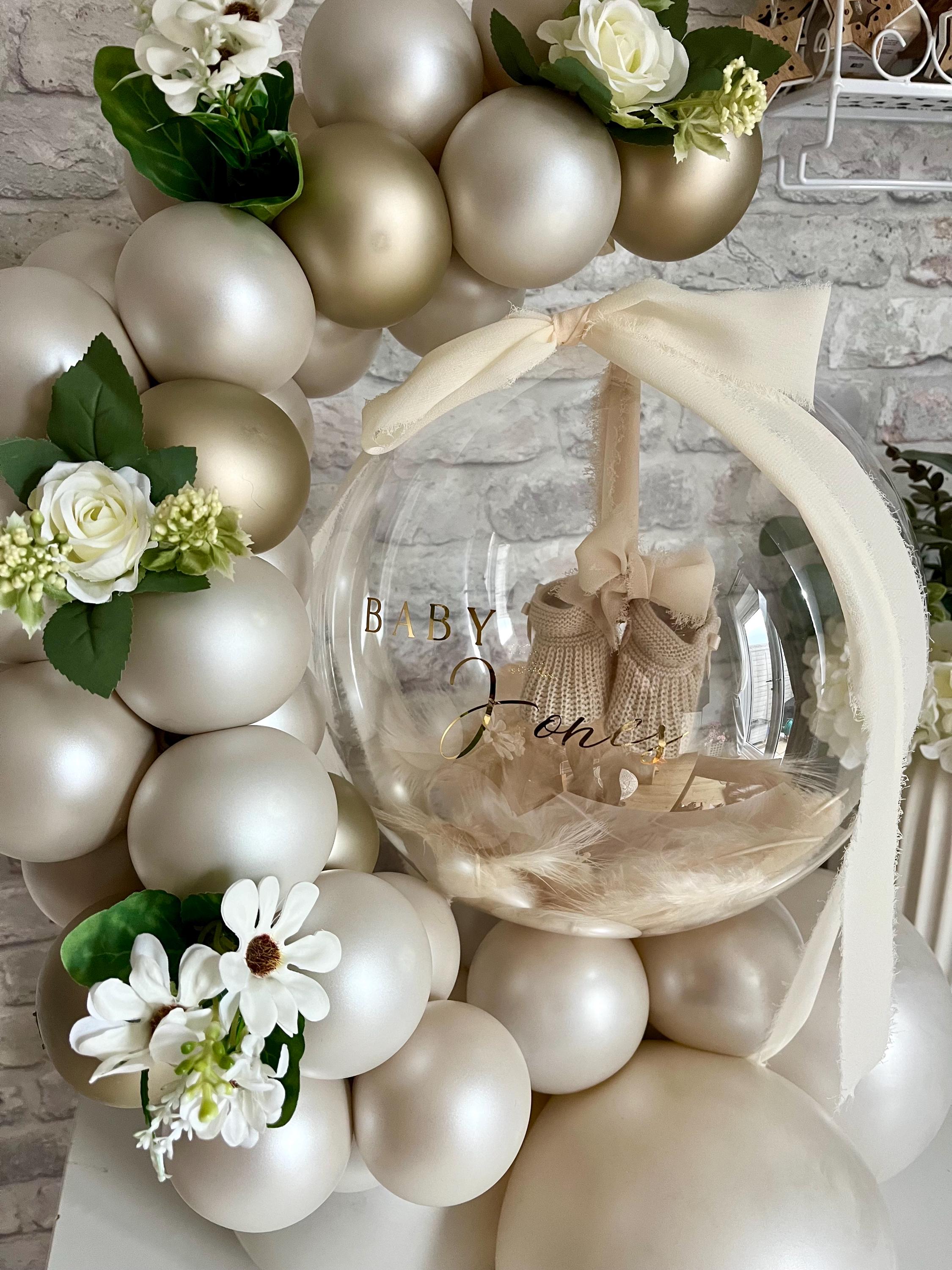 Personalised Baby Shower & New Baby Bootees Bubble Hug