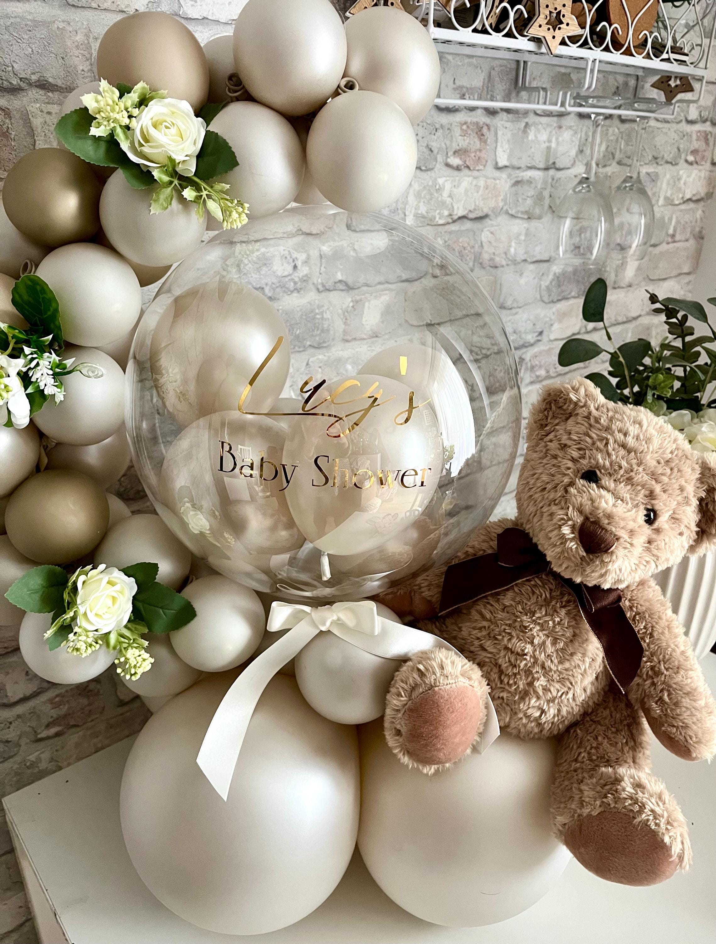 Personalised Large Baby Shower Teddy Bear Balloon Garland Centre Piece