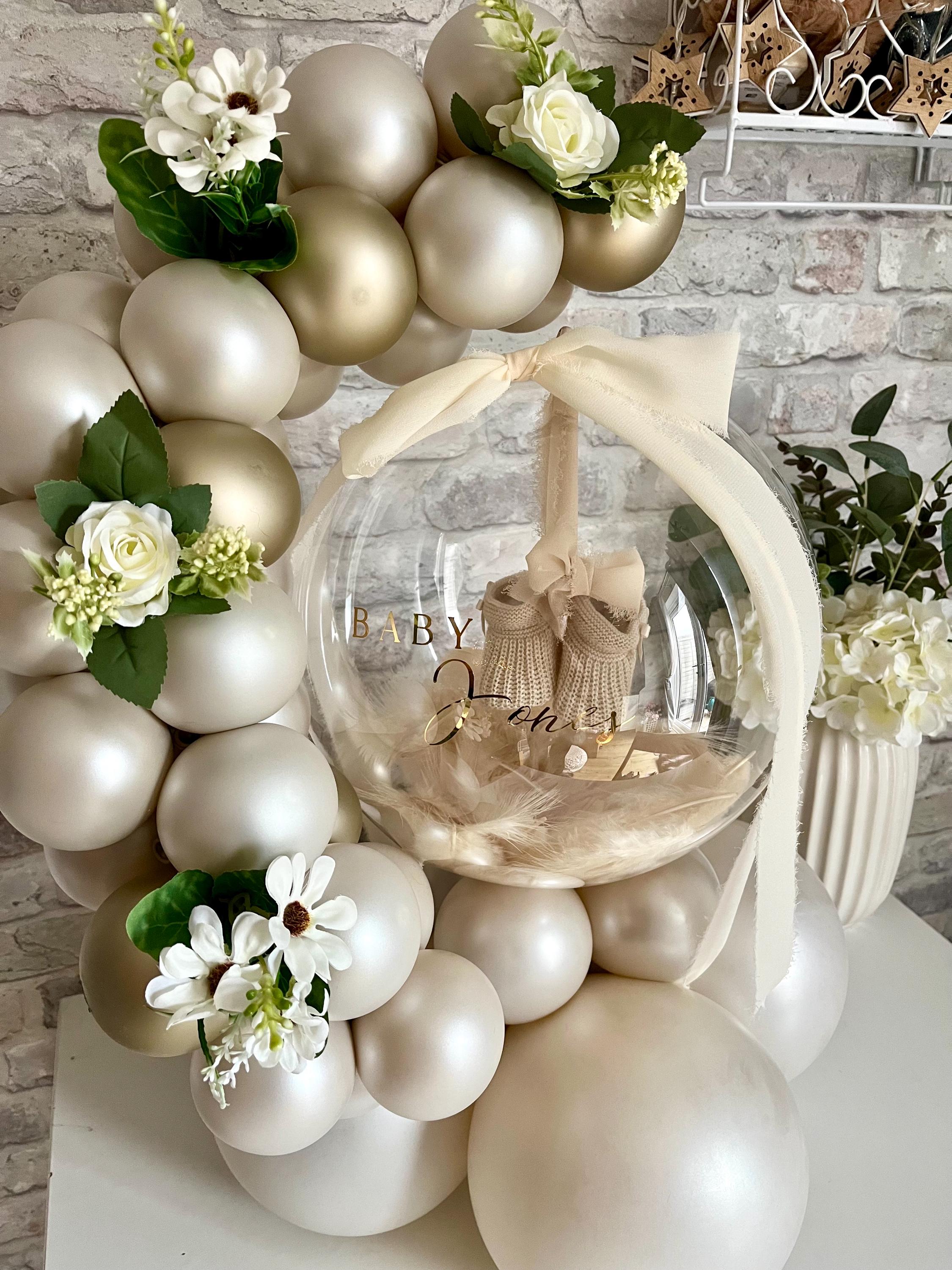 Personalised Baby Shower & New Baby Bootees Bubble Hug