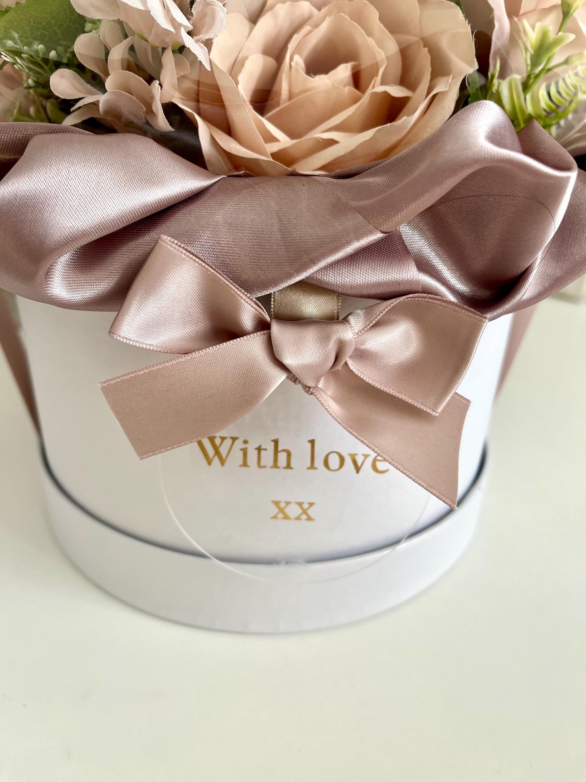 Personalised Soft Nude Pink Flower in Balloon Bouquet