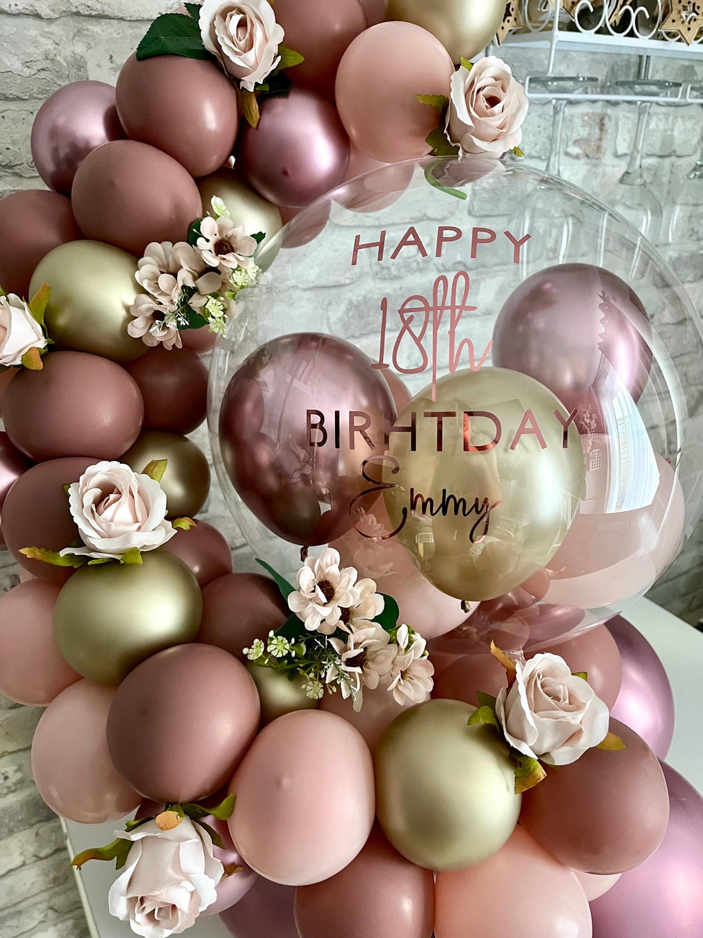 Personalised Birthday Balloon Bubble Hug Garland