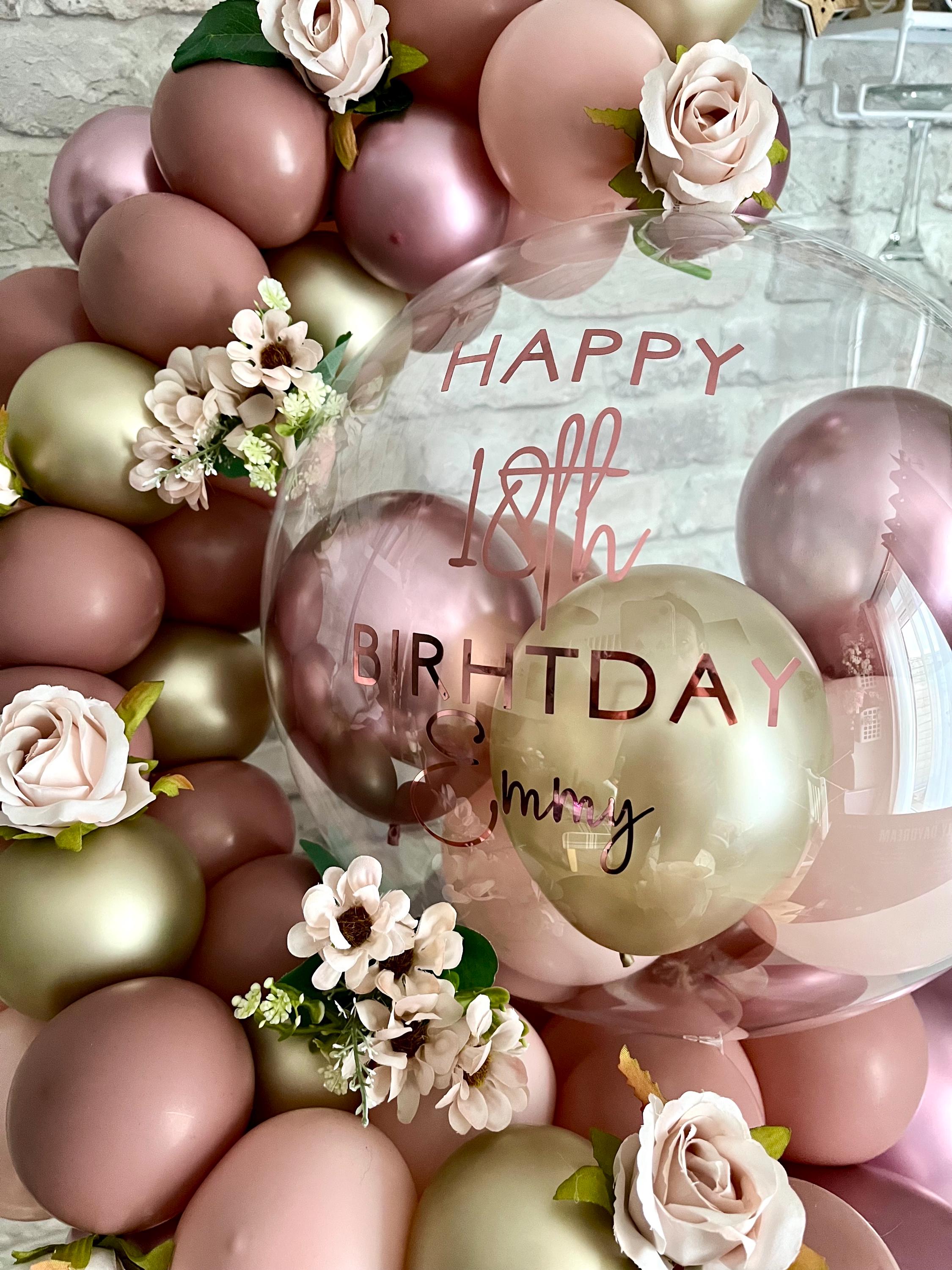 Personalised Birthday Balloon Bubble Hug Garland