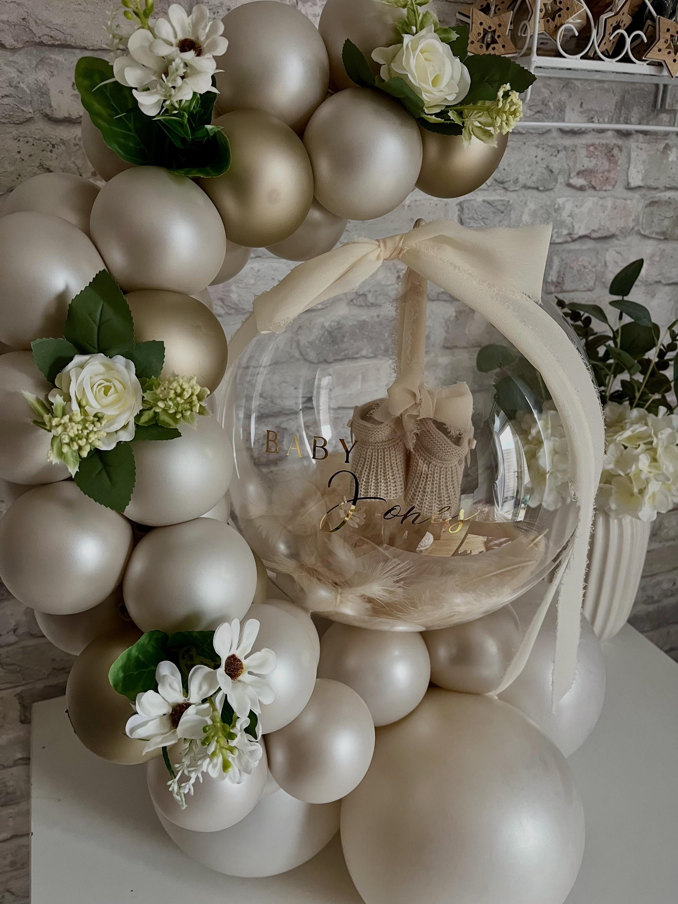 Personalised Baby Shower & New Baby Bootees Bubble Hug